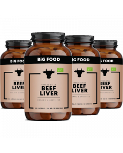 Big Food - Organic Beef Liver  - Freeze-dried - 3 + 1 x  180 caps